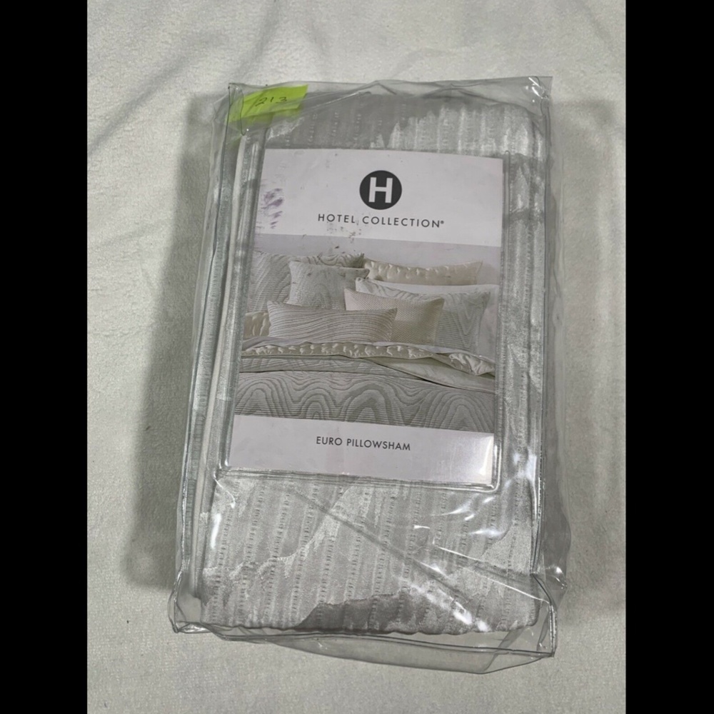 NIB Hotel Collection Moire Quilted (1) Euro European Sham Pillow Case
